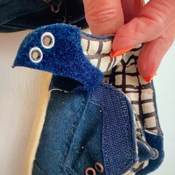 Toms Navy Tiny Botas Canvas Hi Tops - Picture 3 of 5